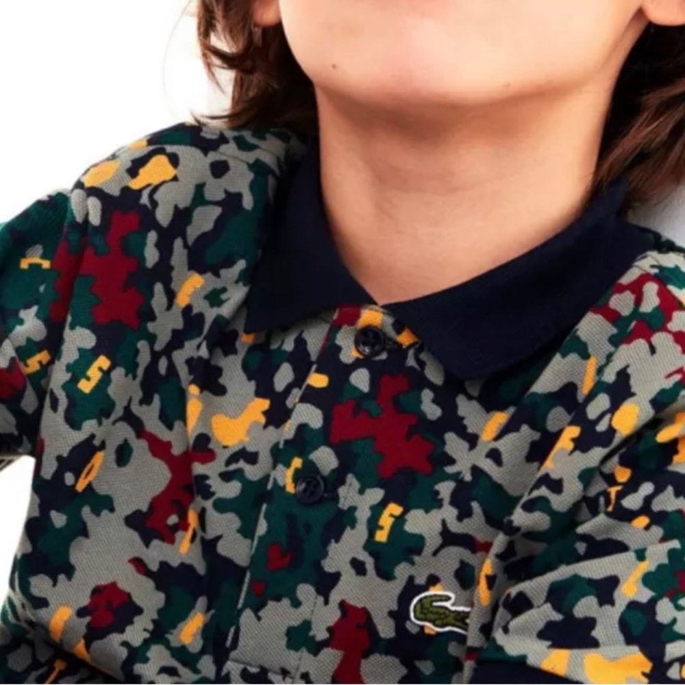 Like New. Lacoste Polo Pique, Kids 8 US Boys Short Sleeves. 100% Cotton
